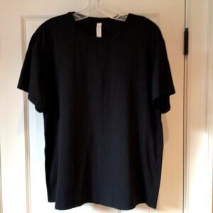 Lululemon Nylon/Spandex Straight Hem Black Short Sleeve T-Shirt Sz 8